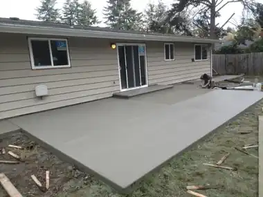 Backyard Slab by Down Right Concrete, Puget Sound area